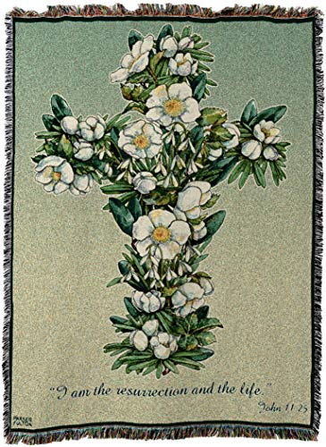 Gardenia Cross sympathy blanket
