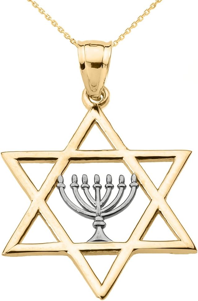 Star of David with Menorah pendant