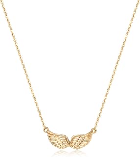 Gold cross angel wing butterfly pendant necklace