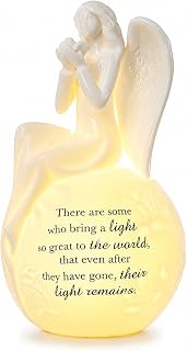 LED ceramic remembrance angel figurine