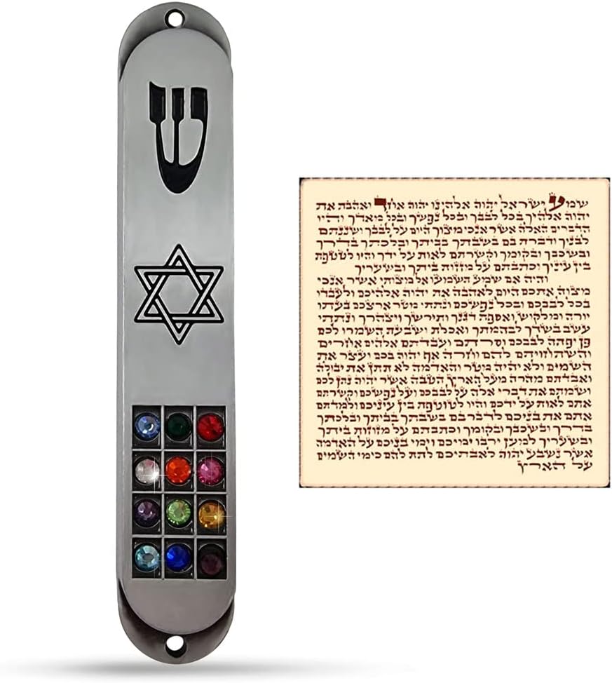 TALISMAN4U pewter mezuzah with scroll