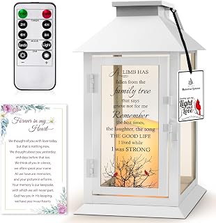 Bereavement memorial lantern for mother or father