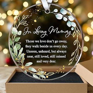 Acrylic memorial ornament sympathy keepsake