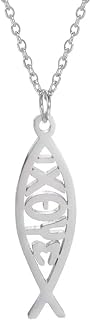 Christian Jesus fish Ichthus pendant necklace