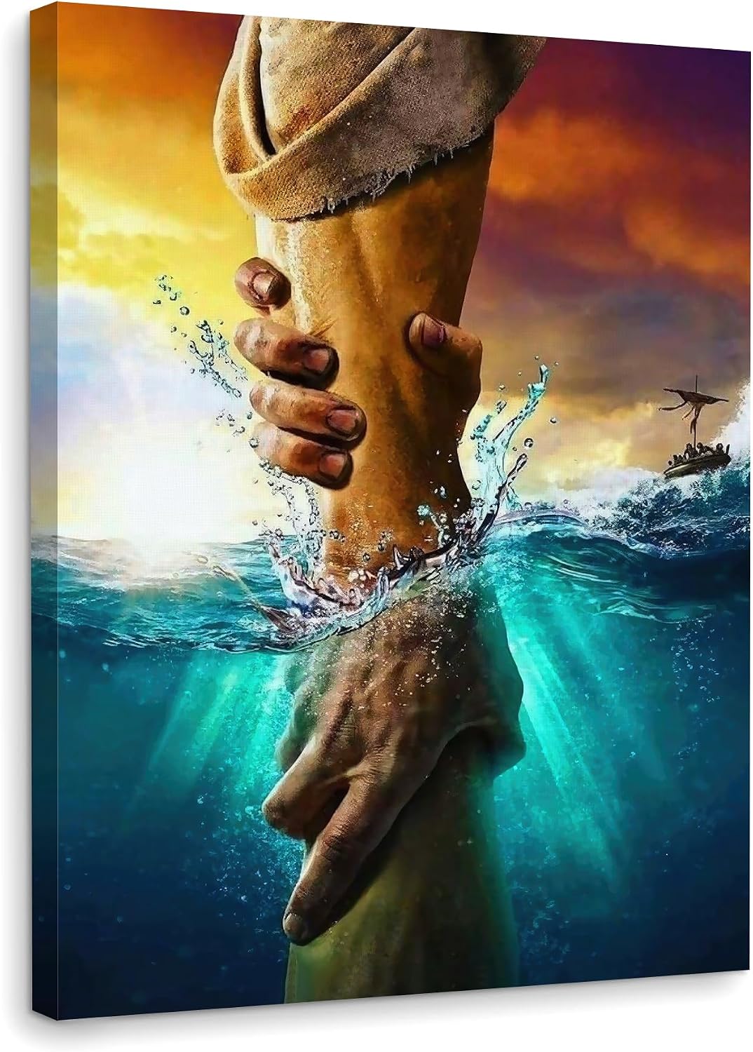 Jesus Christ canvas, Hand of God