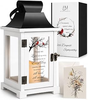 Memorial lantern sympathy gift with card