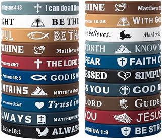 Bible verse silicone scripture bracelet set