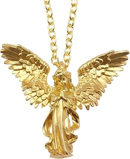 Gold filled minimalist guardian angel necklace
