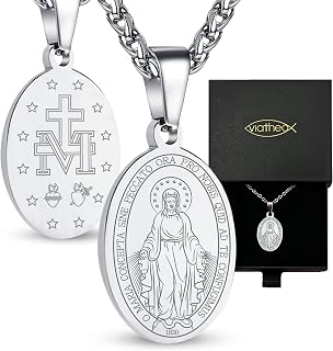 Virgin Mary Miraculous Medal Catholic necklace