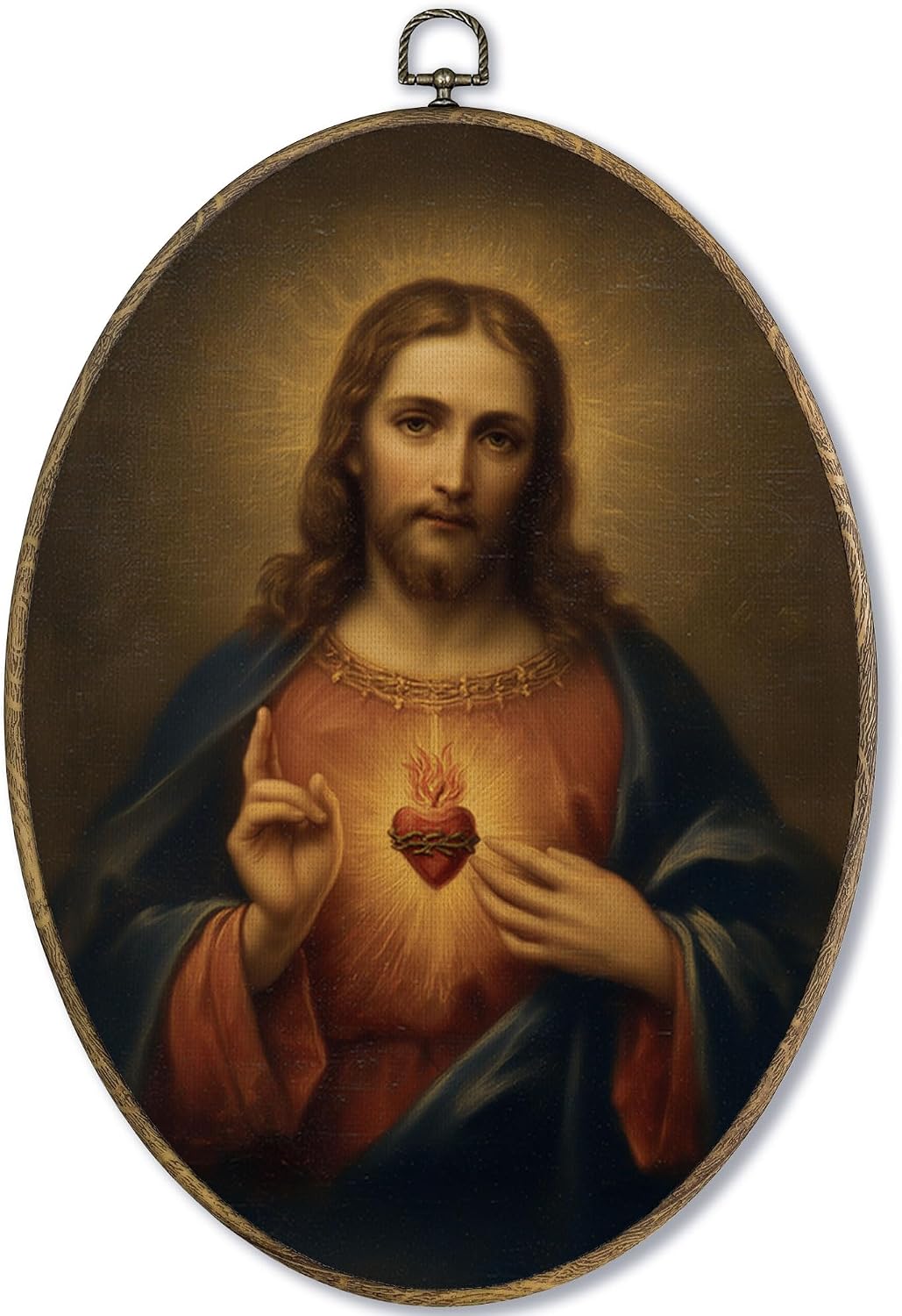 Sacred Heart of Jesus oval wall art